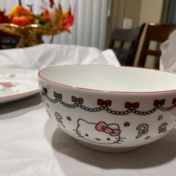 Sanrio Dining Hello Kitty Plates And Bowls Christmas Poshmark